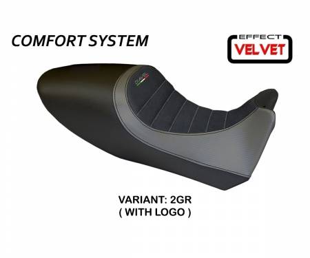 DDACVC-2GR-3 Seat saddle cover Arezzo Color Velvet Comfort System Gray (GR) T.I. for DUCATI DIAVEL 2011 > 2013
