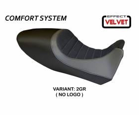 Seat saddle cover Arezzo Color Velvet Comfort System Gray (GR) T.I. for DUCATI DIAVEL 2011 > 2013