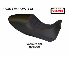 Rivestimento sella Arezzo Color Velvet Comfort System Nero (BL) T.I. per DUCATI DIAVEL 2011 > 2013
