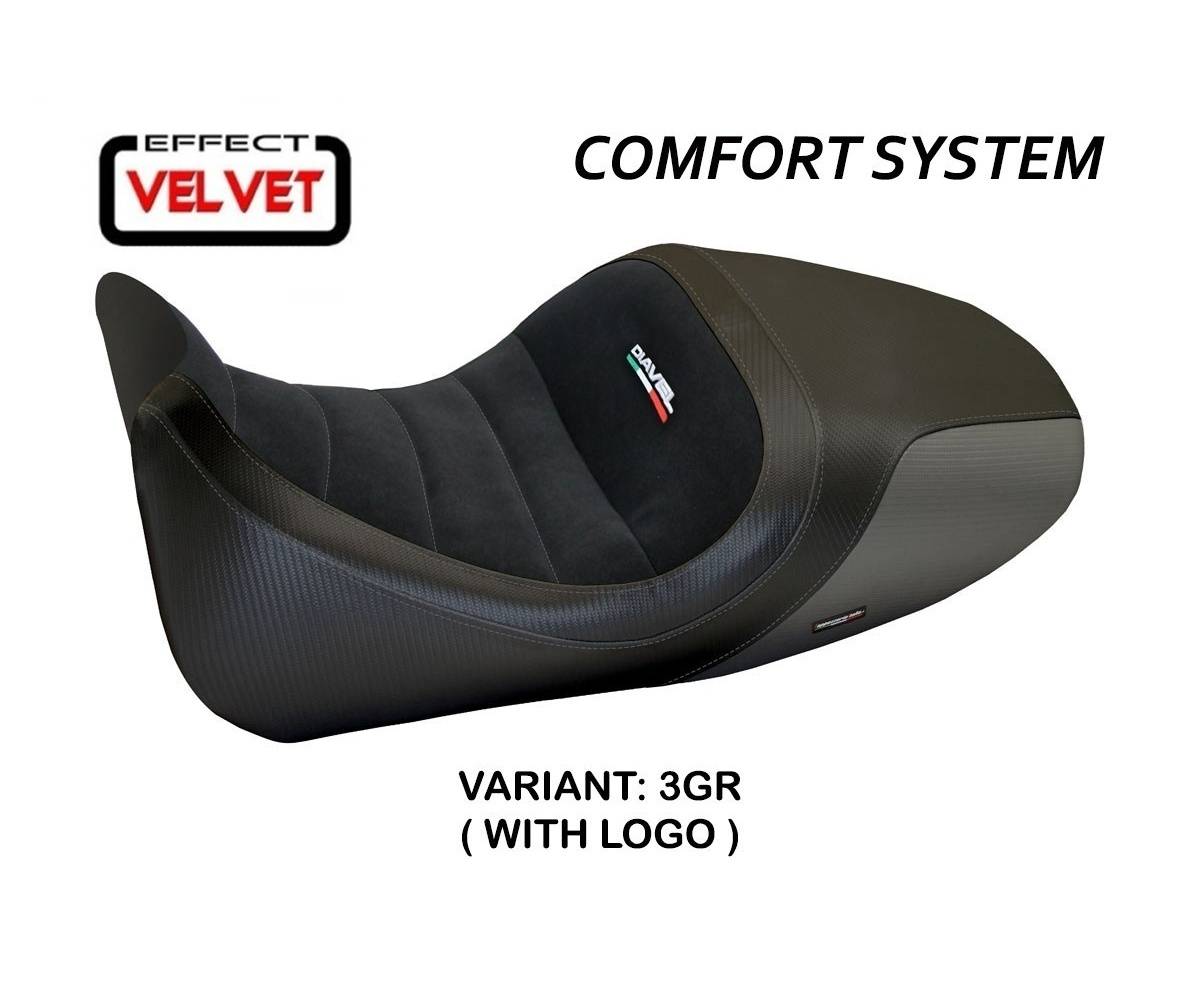 DDI1VC-3GR-4 Sattelbezug Sitzbezug Imola 1 Velvet Comfort System Grau (GR) T.I. fur DUCATI DIAVEL 2014 > 2018