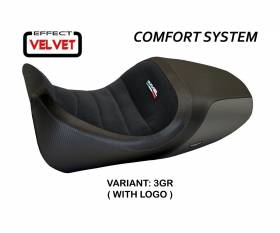 Seat saddle cover Imola 1 Velvet Comfort System Gray (GR) T.I. for DUCATI DIAVEL 2014 > 2018