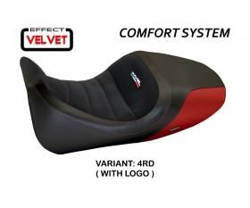 Seat saddle cover Imola 1 Velvet Comfort System Red (RD) T.I. for DUCATI DIAVEL 2014 > 2018
