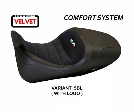 DDI1VC-5BL-4 Housse de selle Imola 1 Velvet Comfort System Noir (BL) T.I. pour DUCATI DIAVEL 2014 > 2018
