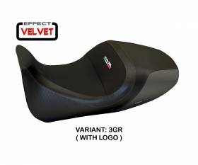 Seat saddle cover Imola 1 Velvet Gray (GR) T.I. for DUCATI DIAVEL 2014 > 2018