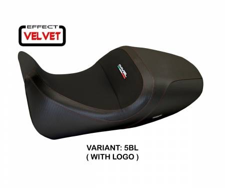 DDI1-5BL-4 Seat saddle cover Imola 1 Velvet Black (BL) T.I. for DUCATI DIAVEL 2014 > 2018