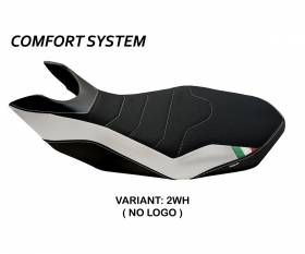 Seat saddle cover Medea 2 Comfort System White (WH) T.I. for DUCATI HYPERMOTARD 1100 / EVO 2007 > 2012