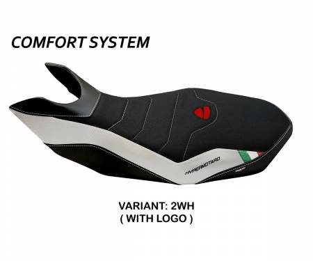 DH711M2-2WH-7 Seat saddle cover Medea 2 Comfort System White (WH) T.I. for DUCATI HYPERMOTARD 796 2007 > 2012