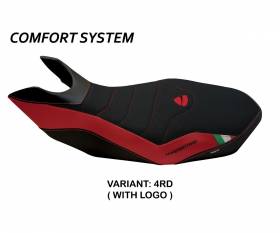 Seat saddle cover Medea 2 Comfort System Red (RD) T.I. for DUCATI HYPERMOTARD 796 2007 > 2012