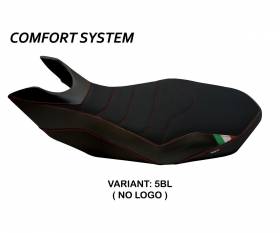 Seat saddle cover Medea 2 Comfort System Black (BL) T.I. for DUCATI HYPERMOTARD 1100/EVO 2007 > 2012