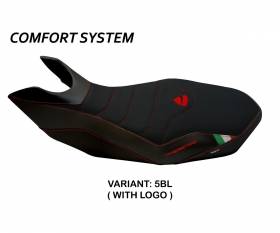 Seat saddle cover Medea 2 Comfort System Black (BL) T.I. for DUCATI HYPERMOTARD 1100/EVO 2007 > 2012