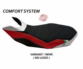 Sattelbezug Sitzbezug Medea Special Color Comfort System Weiss - Rot (WHR) T.I. fur DUCATI HYPERMOTARD 796 2007 > 2012