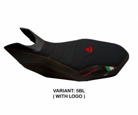 Seat saddle cover Ribe 2 Ultragrip Black (BL) T.I. for DUCATI HYPERMOTARD 1100/EVO 2007 > 2012