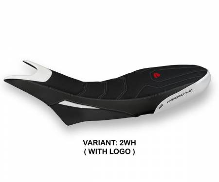DH95L1-2WH-1 Seat saddle cover Luna 1 Ultragrip White (WH) T.I. for DUCATI HYPERMOTARD 950 2019 > 2024
