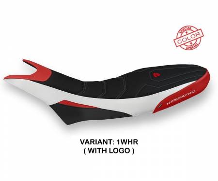 DH95LS-1WHR-1 Seat saddle cover Luna Special Color Ultragrip White - Red (WHR) T.I. for DUCATI HYPERMOTARD 950 2019 > 2024