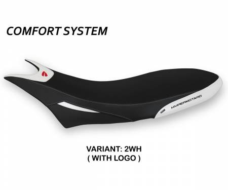 DH95O1-2WH-1 Seat saddle cover Orlando 1 Comfort System White (WH) T.I. for DUCATI HYPERMOTARD 950 2019 > 2024