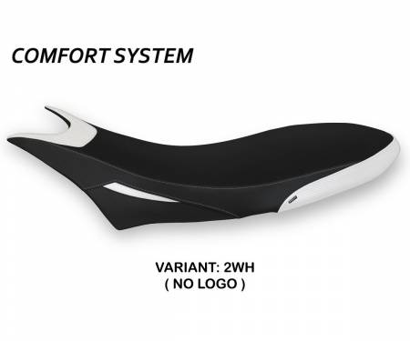 DH95O1-2WH-4 Housse de selle Orlando 1 Comfort System Blanche (WH) T.I. pour DUCATI HYPERMOTARD 950 2019 > 2024