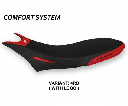DH95O1-4RD-1 Housse de selle Orlando 1 Comfort System Rouge (RD) T.I. pour DUCATI HYPERMOTARD 950 2019 > 2024