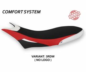 Seat saddle cover Orlando Special Color Comfort System Red - White (RDW) T.I. for DUCATI HYPERMOTARD 950 2019 > 2024