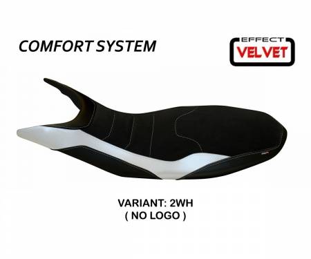 DH98V1-2WH-4 Funda Asiento Varna 1 Velvet Comfort System Blanco (WH) T.I. para DUCATI HYPERMOTARD 821 / 939 2013 > 2018