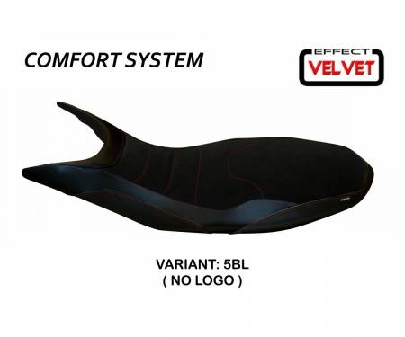 DH98V1-5BL-4 Seat saddle cover Varna 1 Velvet Comfort System Black (BL) T.I. for DUCATI HYPERMOTARD 821 / 939 2013 > 2018