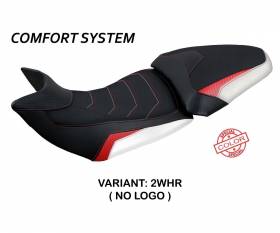 Seat saddle cover Jazan Comfort System White - Red (WHR) T.I. for DUCATI MULTISTRADA 1260 2015 > 2020