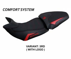 Seat saddle cover Jazan Comfort System Red (RD) T.I. for DUCATI MULTISTRADA 1260 2015 > 2020
