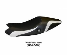 Seat saddle cover Logos Carbon Colat White (WH) T.I. for DUCATI MONSTER 696 2008 > 2014