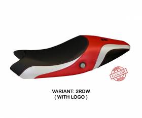Seat saddle cover Logos Special Color Red - White (RDW) T.I. for DUCATI MONSTER 696 2008 > 2014