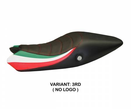 DM761TT-3RD-2 Seat saddle cover Tricolat Total Black Red (RD) T.I. for DUCATI MONSTER 796 2008 > 2014