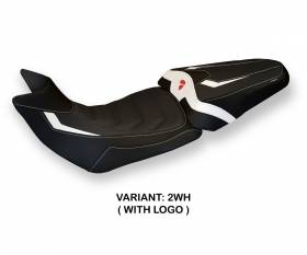 Seat saddle cover Bobbio 2 Ultragrip White (WH) T.I. for DUCATI MULTISTRADA 1200 2015 > 2020