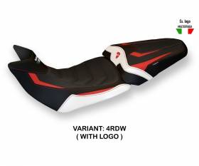 Seat saddle cover Bobbio Special Color Ultragrip Red - White (RDW) T.I. for DUCATI MULTISTRADA 1260 2015 > 2020