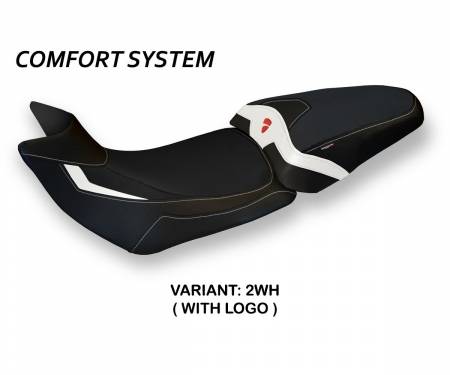 DML60P2-2WH-1 Seat saddle cover Patna 2 Comfort System White (WH) T.I. for DUCATI MULTISTRADA 1260 2015 > 2020