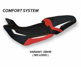 Seat saddle cover Patna Special Color Comfort System White - Red (WHR) T.I. for DUCATI MULTISTRADA 1260 2015 > 2020