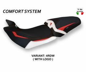 Seat saddle cover Patna Special Color Comfort System Red - White (RDW) T.I. for DUCATI MULTISTRADA 1200 2015 > 2020