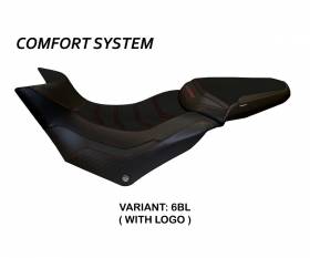 Seat saddle cover Praga 1 Comfort System Black (BL) T.I. for DUCATI MULTISTRADA 950 2017 > 2021