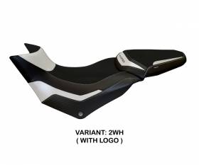 Seat saddle cover Praga 1 White (WH) T.I. for DUCATI MULTISTRADA 950 2017 > 2021