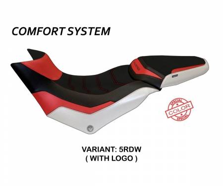 DML9PSCC-5RDW-3 Rivestimento sella Praga Special Color Comfort System Rosso - Bianco (RDW) T.I. per DUCATI MULTISTRADA 950 2017 > 2021