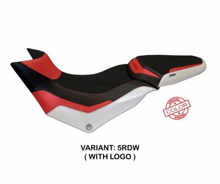 DML9PSC-5RDW-3 Seat saddle cover Praga Special Color Red - White (RDW) T.I. for DUCATI MULTISTRADA 950 2017 > 2021