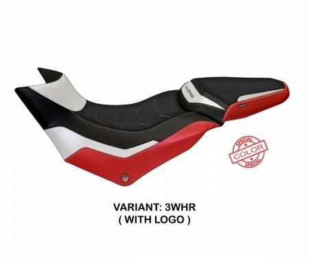 DML9SSU-3WHR-3 Seat saddle cover Slapy Special Color Ultragrip White - Red (WHR) T.I. for DUCATI MULTISTRADA 950 2017 > 2021