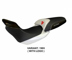 Seat saddle cover Noto White (WH) T.I. for DUCATI MULTISTRADA 1260 2015 > 2020