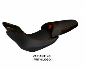 Seat saddle cover Noto Black (BL) T.I. for DUCATI MULTISTRADA 1200 2015 > 2020