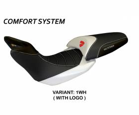 Sattelbezug Sitzbezug Noto Comfort System Weiss (WH) T.I. fur DUCATI MULTISTRADA 1200 2012 > 2014