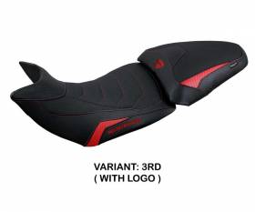 Seat saddle cover Haria ultragrip Red RD + logo T.I. for Ducati Multistrada V2 2021 > 2024
