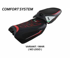 Seat saddle cover Meknes comfort system White - Red WHR T.I. for Ducati Multistrada V4 2022 > 2024
