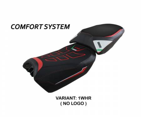 DMLV4SC-1WHR-2 Rivestimento Sella Safi Comfort System NO LOGO Bianco/Rosso T.I. Ducati Multistrada V4 2021 > 2024