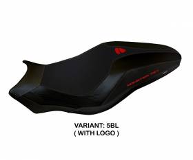 Seat saddle cover Lipsia 3 Black (BL) T.I. for DUCATI MONSTER 797 2017 > 2020