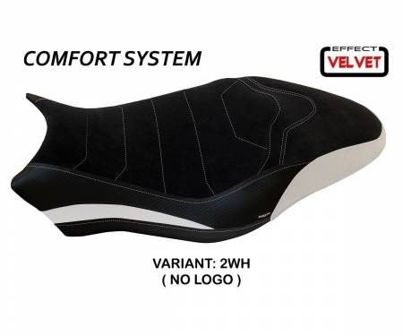 DMN77O1-2WH-6 Seat saddle cover Ovada 1 Velvet Comfort System White (WH) T.I. for DUCATI MONSTER 797 2017 > 2020