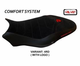 Housse de selle Ovada 2 Velvet Comfort System Noir (BL) T.I. pour DUCATI MONSTER 797 2017 > 2020