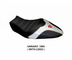 Seat saddle cover Rovigo 1 White (WH) T.I. for DUCATI MONSTER 821 2014 > 2016
