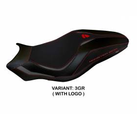 Seat saddle cover Lipsia 1 Gray GR + logo T.I. for Ducati Monster 1200 2017 > 2020